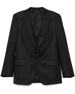 Tom Ford Striped Blazer - Black