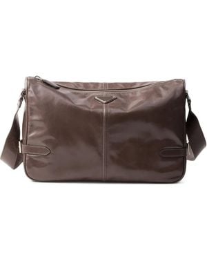 美品 プラダ レザー メッセンジャーバッグ ショルダーバッグ Prada レザーショルダーバッグ | ブラック | FARFETCH JP