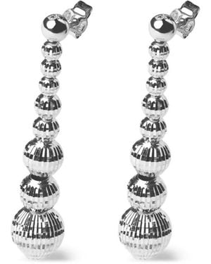 Desmo Facettierte Crystal Gala Ohrringe - Weiß