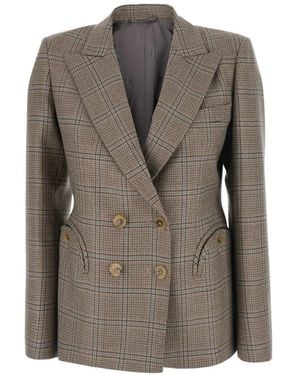 Blazé Milano Everynight Check-Pattern Wool Blazer - Gray
