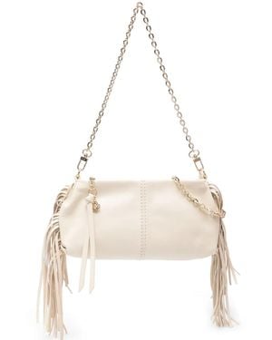 Maje Miss M Leren Clutch - Naturel