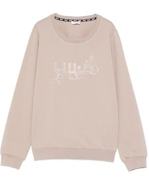 Liu Jo ラインストーン スウェットシャツ - ナチュラル