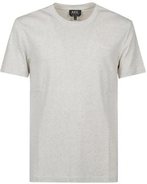 A.P.C. Logo-Embroidered Cotton T-Shirt - White