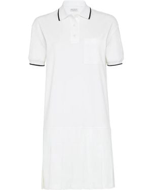 Brunello Cucinelli Tennis-style Mini Dress - White
