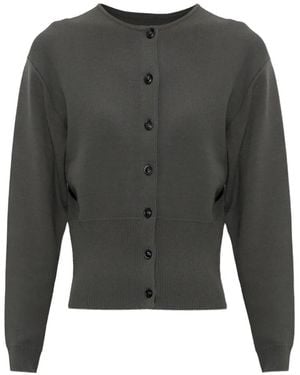 Samsøe & Samsøe Geribbeld Vest Met Knopen - Grijs