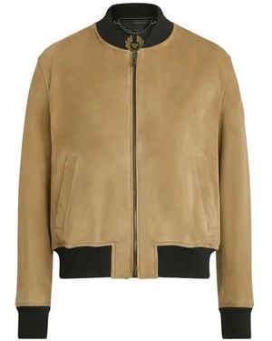 Belstaff Zip Fastening Bomber Jacket - Natural