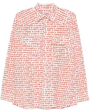 ALESSANDRO ENRIQUEZ Amore-Pattern Shirt - Pink