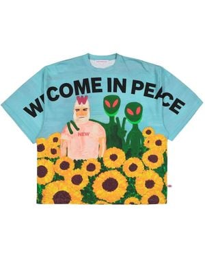 Walter Van Beirendonck We Come in Peace T-Shirt - Blau