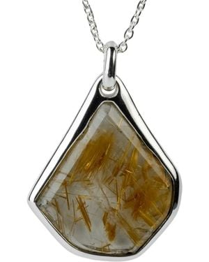 Parts Of 4 Halos Rutilated Quartz Necklace - Metallic