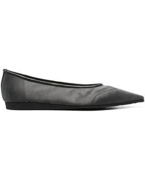 Premiata Mesh-Design Ballerina Shoes - Black