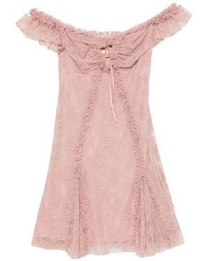 Aniye By Era Ruffled Lace Mini Dress - Pink