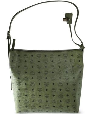 MCM Bolso De Hombro Aren Hobo Grande - Verde