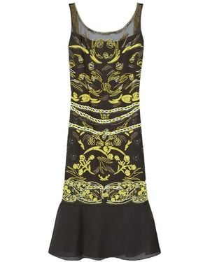 Tory Burch Verfraaide Mesh Jurk - Groen