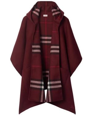 Burberry Cape À Capuche - Red