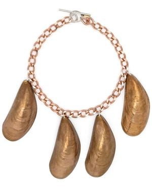 Wouters & Hendrix Large-Mussels Chain Necklace - Metallic