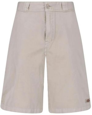 Dickies 247 13-Inch Logo-Patch Bermuda Shorts - White