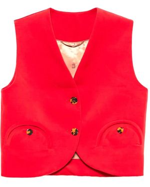 Blazé Milano Chaleco Gliss Con Botones - Rojo