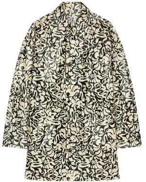 Dries Van Noten Printed Coat - White