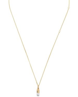 True Rocks Collana Con Pendente A Forma Di Pillola - Metallizzato
