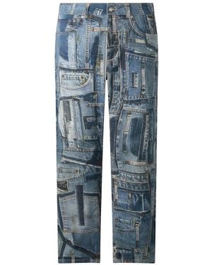 Roberto Cavalli Patchwork Capsule Collection Jeans - Blue