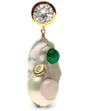 Sharra Pagano Inclusion Baroque Pearl Single Earring - White
