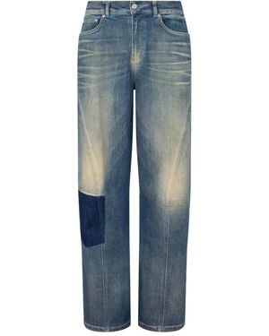 Moschino Patchwork Denim Jeans - Blue