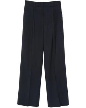 PT Torino Pantalones Anchos Con Pinzas - Azul