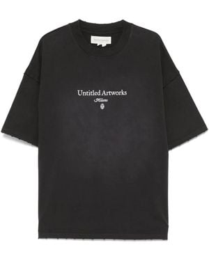 UNTITLED ARTWORKS T-Shirt Con Logo - Nero