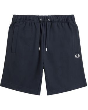 Fred Perry Embroidered Shorts - Blue