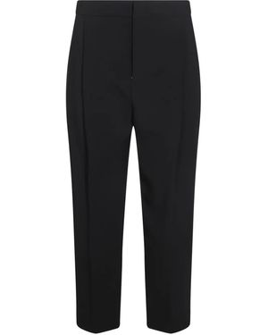 Elisabetta Franchi Pantalon En Crêpe À Pinces - Noir