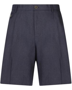 Dolce & Gabbana Linen Shorts - Blue