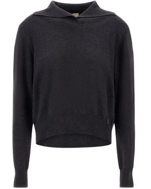 Herno Maglione Con Scollo A V - Blu