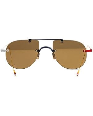 Thom Browne Getönte Pilotenbrille - Mettallic