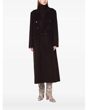 Victoria Beckham Doppelreihiger Mantel - Schwarz