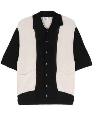 Winnie NY Colourblock Knitted Shirt - Black