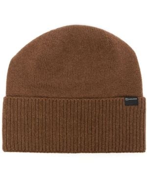 Woolrich Cashmere Ribbed Beanie - Brown