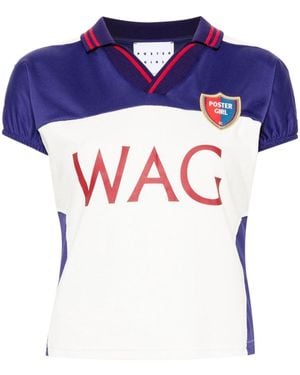 Poster Girl Football T-Shirt - Blue
