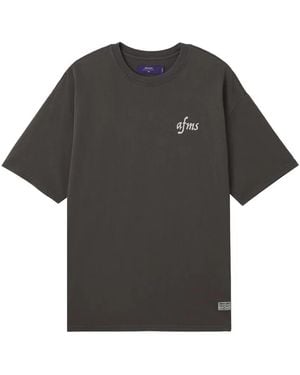 AFTERMATHS Camiseta con elefante bordado - Negro