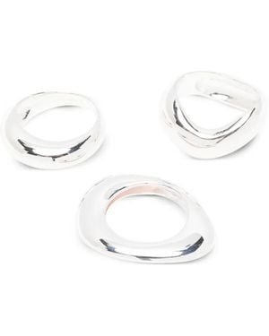 Completedworks Post Capital Ring (Set Of Three) - White