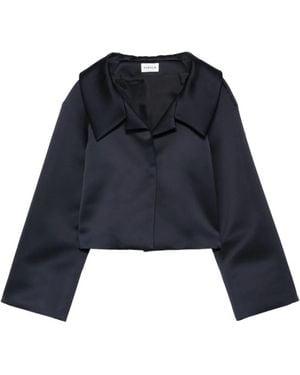 P.A.R.O.S.H. Wide-Sleeve Cropped Jacket - Blue