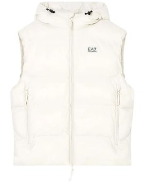 EA7 Hooded Padded Gilet - White
