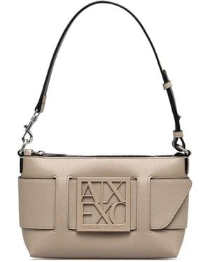 ARMANI EXCHANGE Maxi Logo Shoulder Bag - White