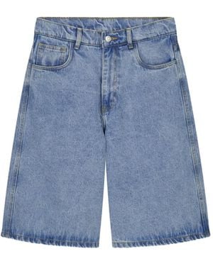 Coperni Logo-Plaque Shorts - Blue