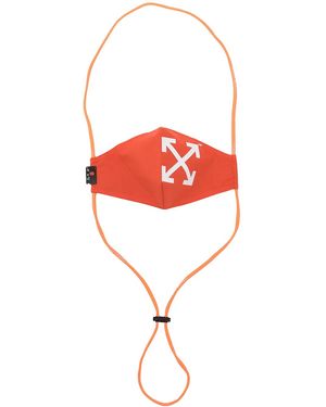 Off-White c/o Virgil Abloh オフホワイト ロゴプリント マスク - レッド