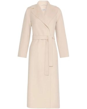 Max Mara Poldo Belted Wrap Coat - White