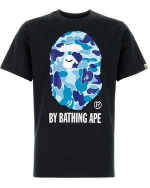 A Bathing Ape T-shirt ABC Camo in cotone nero
