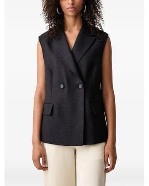 Paul & Shark Double-Breasted Waistcoat - Black