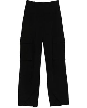 Erika Cavallini Semi Couture Pantalon À Poches À Rabat - Black