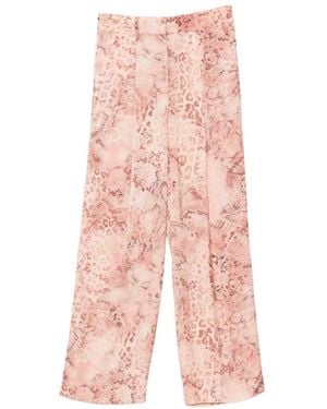 Ba&sh Pantalones Carrina Con Animal Print - Rosa