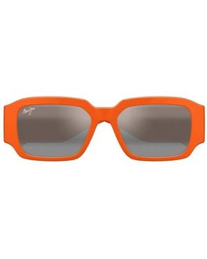 Maui Jim Lunettes De Soleil À Monture Carrée - Orange